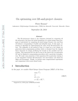 On optimizing over lift-and-project closures