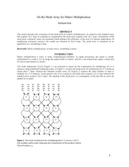 On the Mesh Array for Matrix Multiplication