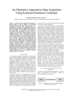 An Alternative Approach to Data Acquisition Using Keyboard Emulation
  Technique