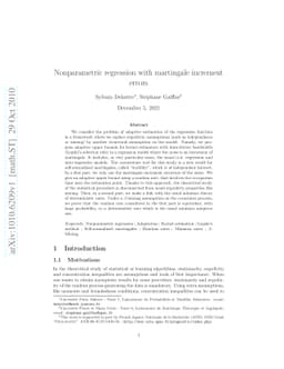 Nonparametric regression with martingale increment errors
