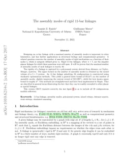 The assembly modes of rigid 11-bar linkages