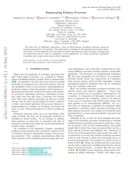 Enumerating Finitary Processes