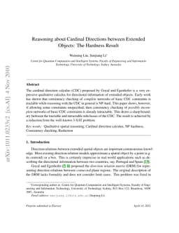 Reasoning about Cardinal Directions between Extended Objects: The
  Hardness Result