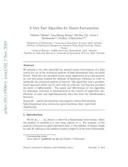 A Very Fast Algorithm for Matrix Factorization