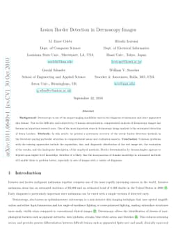Lesion Border Detection in Dermoscopy Images