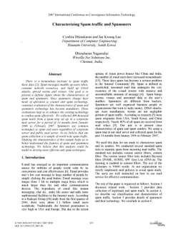 Characterizing Spam traffic and Spammers