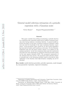 General model selection estimation of a periodic regression with a
  Gaussian noise