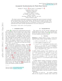 Asymptotic Synchronization for Finite-State Sources