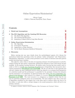 Online Expectation-Maximisation