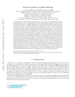 Statistical mechanics of digital halftoning