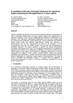 A consistent multi-user framework for assessing system performance