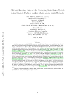 Efficient Bayesian Inference for Switching State-Space Models using
  Discrete Particle Markov Chain Monte Carlo Methods