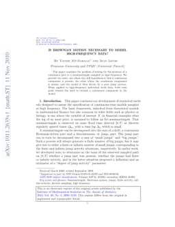 Is Brownian motion necessary to model high-frequency data?