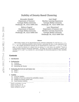 Stability of Density-Based Clustering