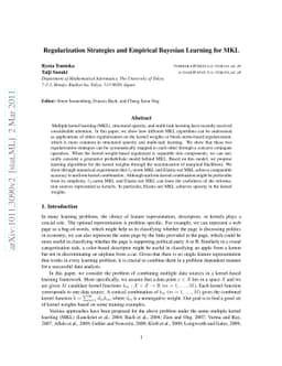 Regularization Strategies and Empirical Bayesian Learning for MKL