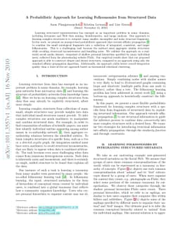 A Probabilistic Approach for Learning Folksonomies from Structured Data