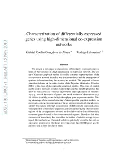 Characterization of differentially expressed genes using
  high-dimensional co-expression networks