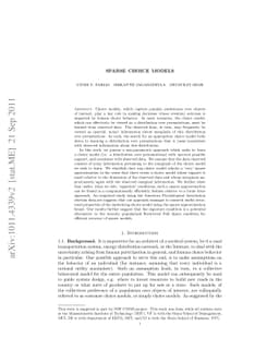 Sparse Choice Models