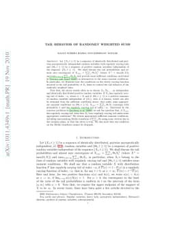 Tail Behavior of Randomly Weighted Sums