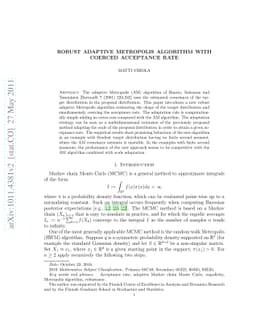 Robust adaptive Metropolis algorithm with coerced acceptance rate