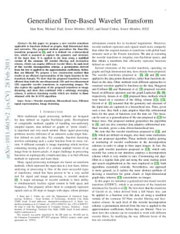 Generalized Tree-Based Wavelet Transform