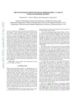 The Non-Bayesian Restless Multi-Armed Bandit: a Case of Near-Logarithmic
  Regret