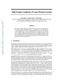 Tight Sample Complexity of Large-Margin Learning