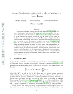 A coordinate-wise optimization algorithm for the Fused Lasso