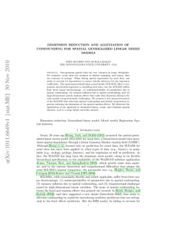 Dimension Reduction and Alleviation of Confounding for Spatial
  Generalized Linear Mixed Models