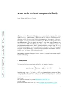 A note on the border of an exponential family