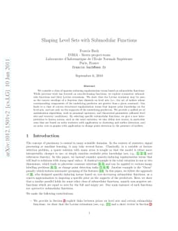 Shaping Level Sets with Submodular Functions