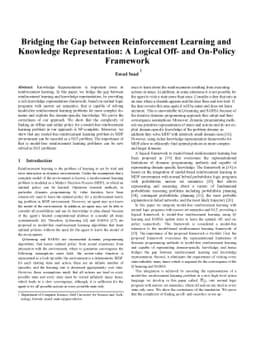 Bridging the Gap between Reinforcement Learning and Knowledge
  Representation: A Logical Off- and On-Policy Framework