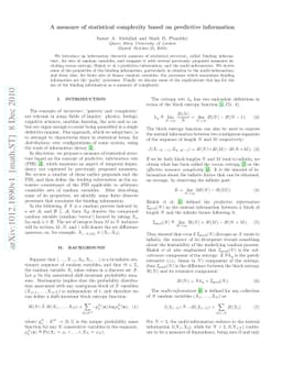 A measure of statistical complexity based on predictive information