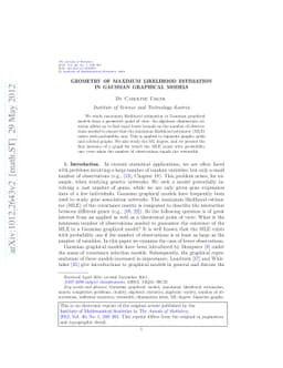 Geometry of maximum likelihood estimation in Gaussian graphical models