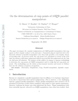 On the determination of cusp points of 3-R\underline{P}R parallel
  manipulators