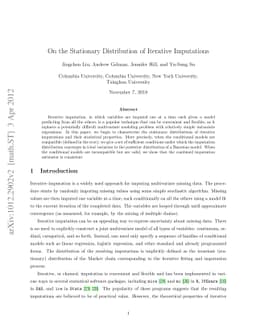 On the Stationary Distribution of Iterative Imputations