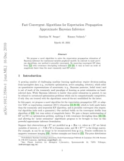 Fast Convergent Algorithms for Expectation Propagation Approximate
  Bayesian Inference