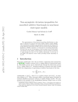 Non-asymptotic deviation inequalities for smoothed additive functionals
  in non-linear state-space models