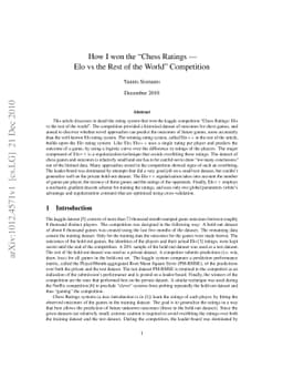 How I won the "Chess Ratings - Elo vs the Rest of the World" Competition