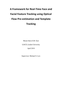 A Framework for Real-Time Face and Facial Feature Tracking using Optical
  Flow Pre-estimation and Template Tracking