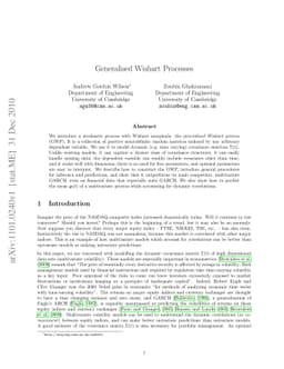 Generalised Wishart Processes