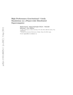 High Performance Gravitational N-body Simulations on a Planet-wide
  Distributed Supercomputer