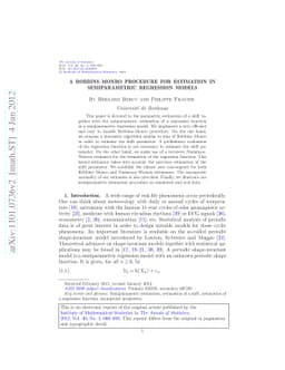 A Robbins-Monro procedure for estimation in semiparametric regression
  models