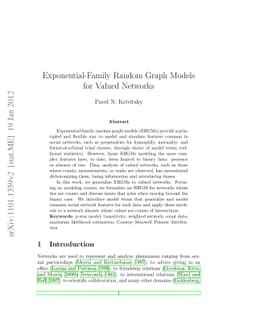 Exponential-Family Random Graph Models for Valued Networks