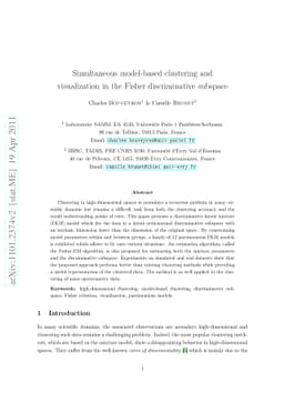 Simultaneous model-based clustering and visualization in the Fisher
  discriminative subspace