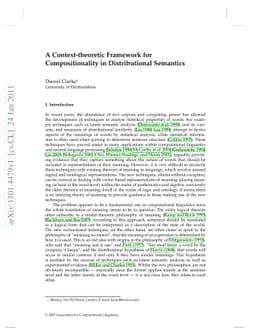 A Context-theoretic Framework for Compositionality in Distributional
  Semantics