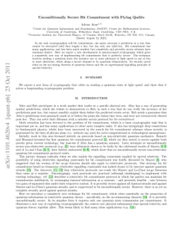 Unconditionally Secure Bit Commitment with Flying Qudits