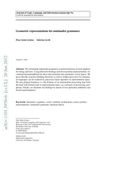 Geometric representations for minimalist grammars
