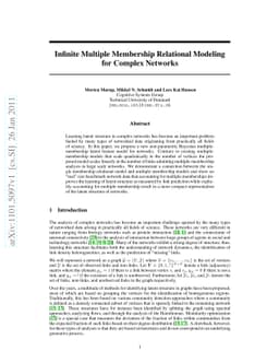 Infinite Multiple Membership Relational Modeling for Complex Networks