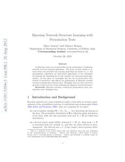 Bayesian Network Structure Learning with Permutation Tests